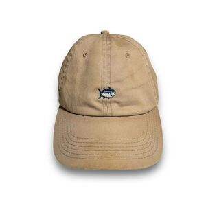 Southern Tide Men's The Skipjack Strap Back Adjustable Dad‎ Hat Tan *Flaw